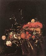 Jan Davidsz. de Heem Still-Life with Fruit Flowers, Glasses Spain oil painting artist